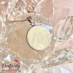 Ezüst színű nemesacél kör alap (20 mm) anyatejes alappal