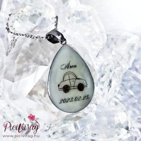 Lélekcsepp medál hajjal